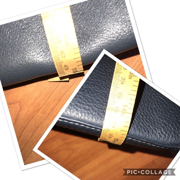 Dooney & Bourke Navy Leather Shopper Tote - Picture 7 of 8